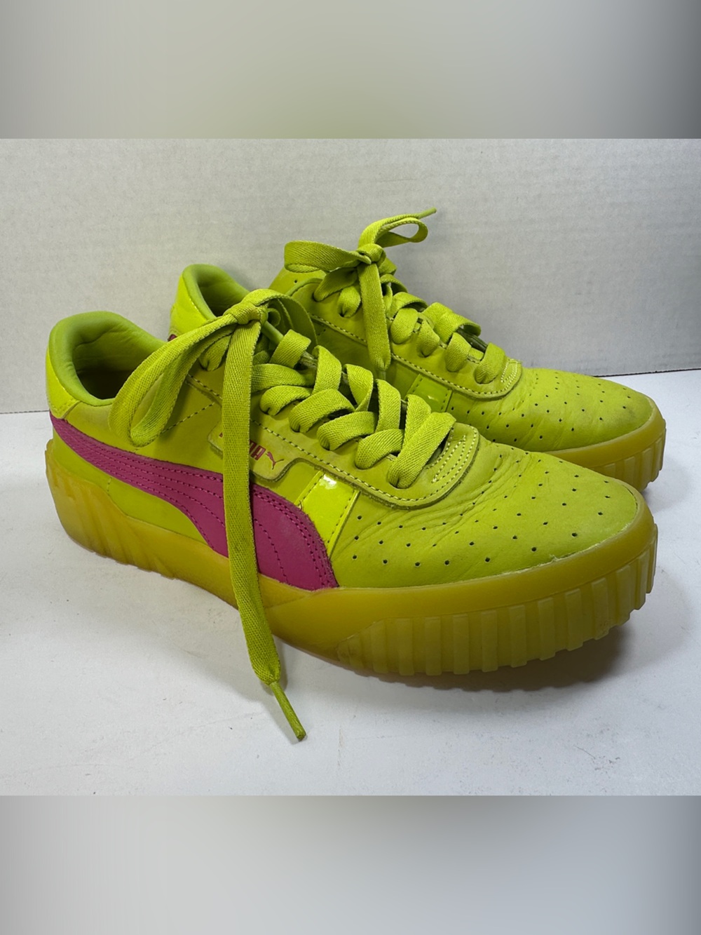 Puma Women’s Neon Lime Sneakers Tennis Shoes Athletic